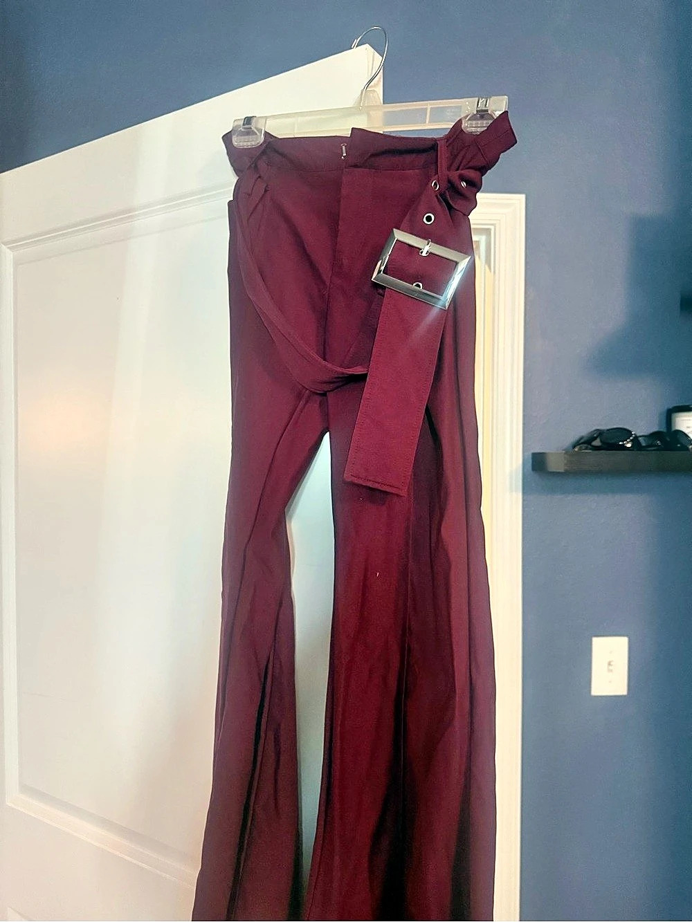 SHEIN Wide Leg Pants in Purple Size Small